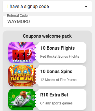 betway sign up code