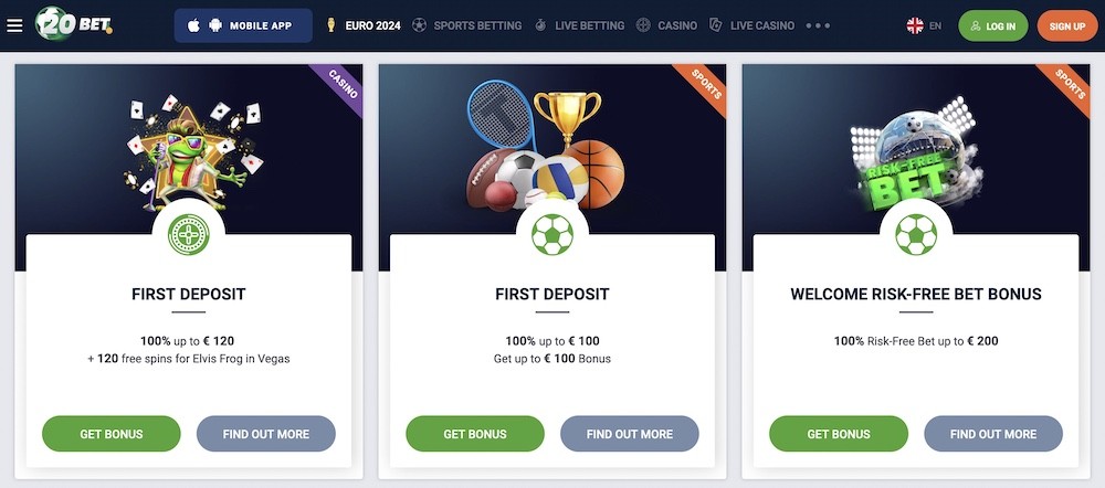 20bet promotions