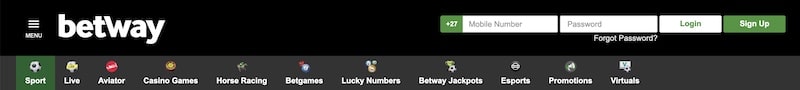 betway login form