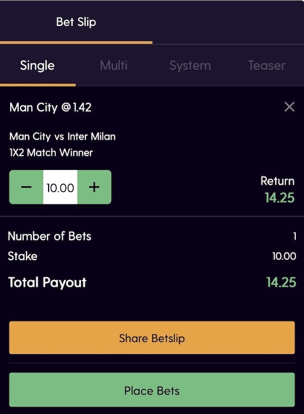 bet.co.za how betslip looks like