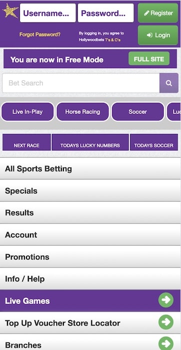 hollywoodbets data free website