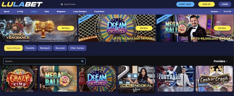 lulabet casino games