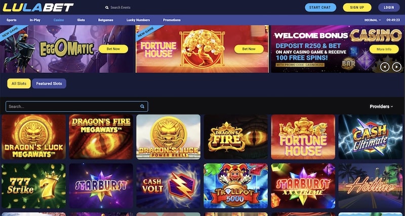 lulabet casino games