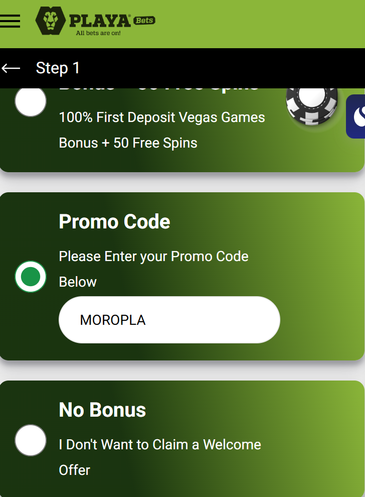playabets promo code
