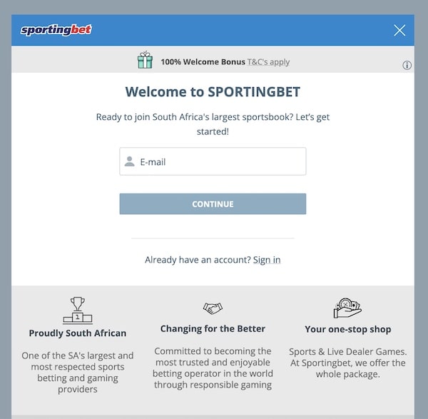 sportingbet registration