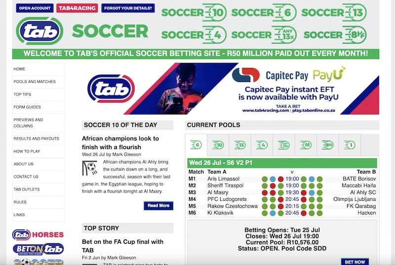 Soccer 13 deals fixture for today